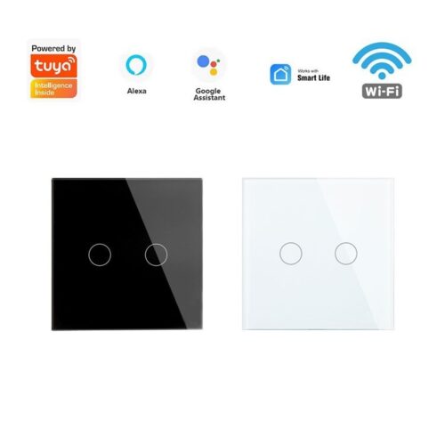 Slimme Touchscreen Inbouw Lichtschakelaar | Wandschakelaar | Wit | Alexa & Google Home