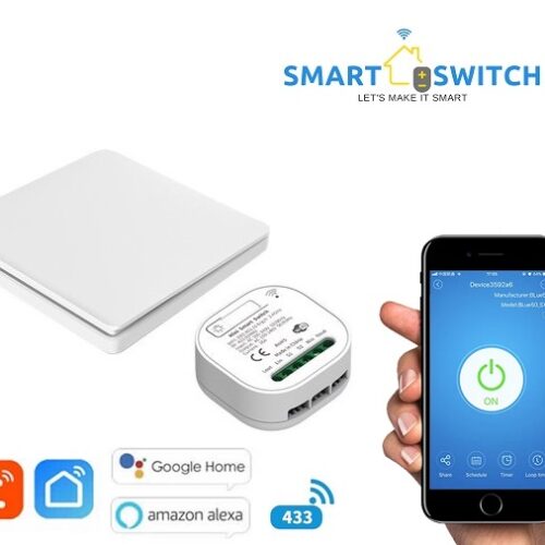 Slimme Lichtschakelaar | Combiset | Kinetisch - Geen Batterij Nodig | Schakelaar - Ontvanger | Smart Life - Tuya