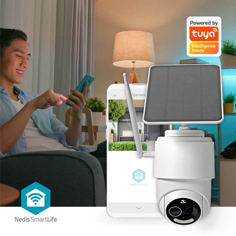 SmartLife Draadloze Buitenbeveiligingscamera met Zonnepaneel – Full HD, Bewegingsdetectie & Nachtzicht - Image 2